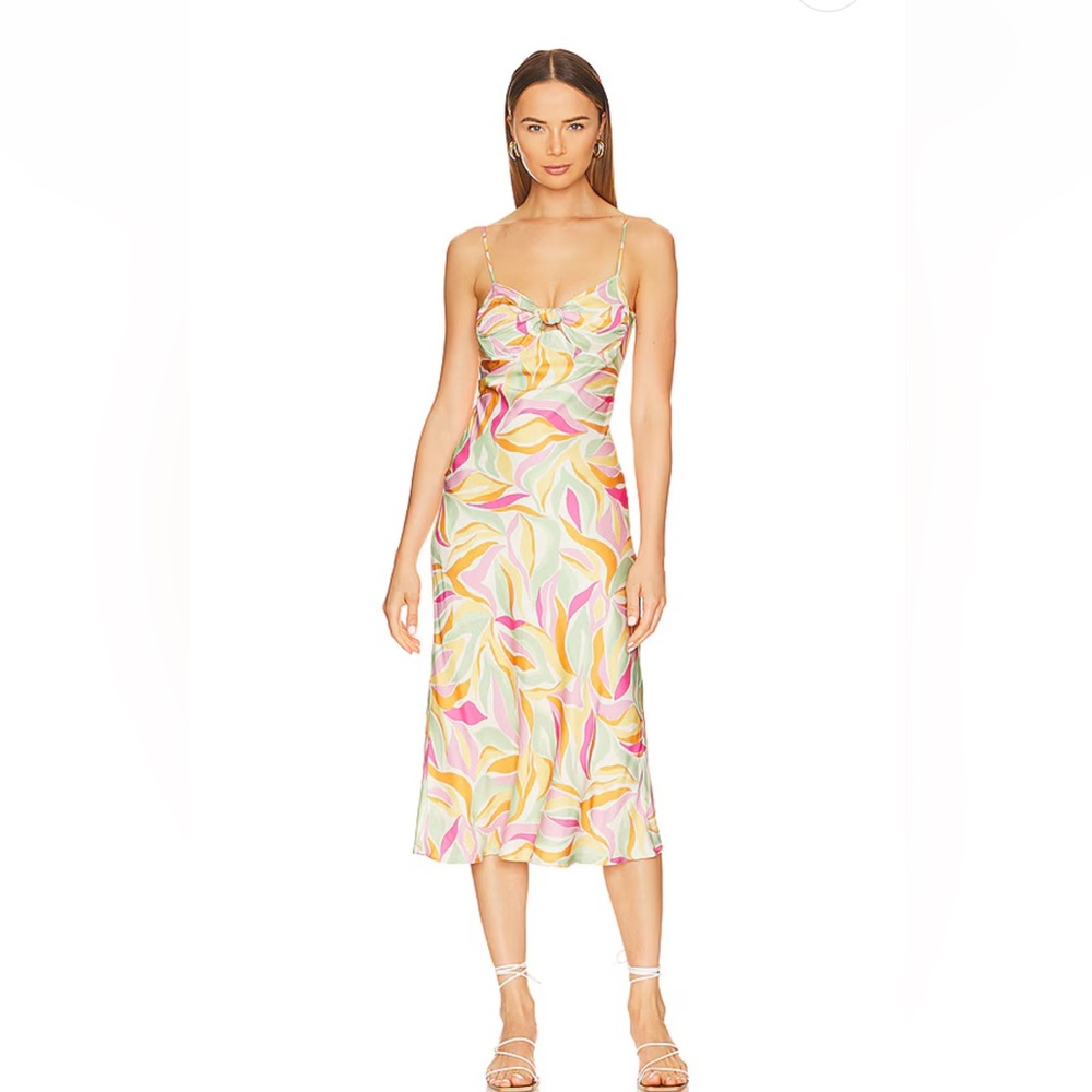 ASTRthelabel Mariela dress in Mustard and Pink floral